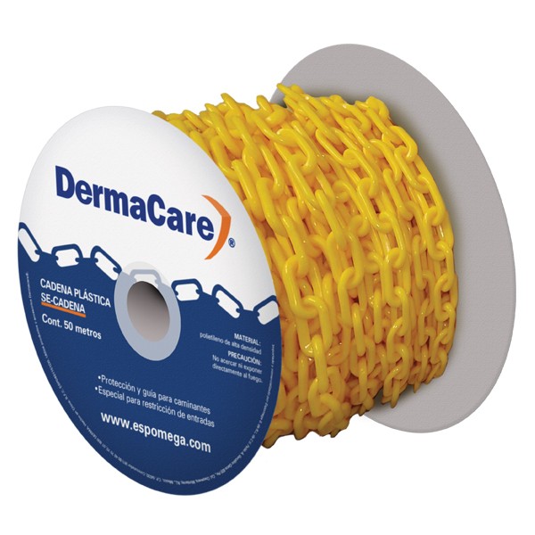 CADENA PLASTICA AMARILLA C/50 MTS 6mm