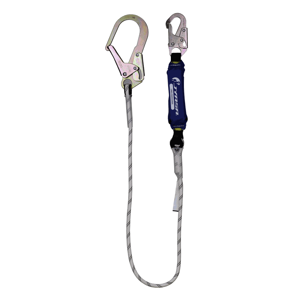 Amortiguador con cuerda de nylon y gancho grande.
Shock absorber with nylon rope and large hook.