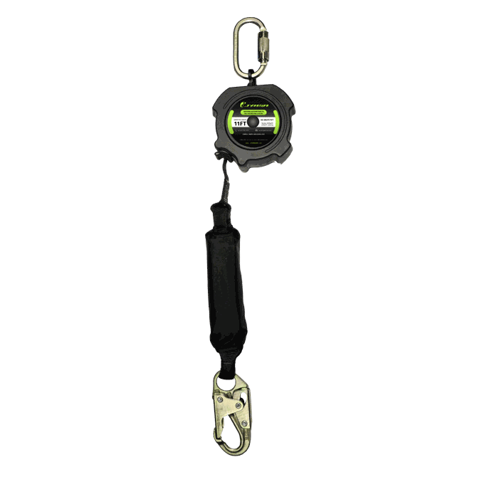 Línea de vida retráctil de uso vertical.
Vertical use retractable lifeline.