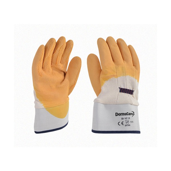 GUANTE LATEX AMARILLO FORRO P/SEG