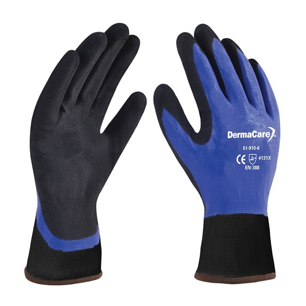 GUANTE POLIESTER REC NITRILO AZUL